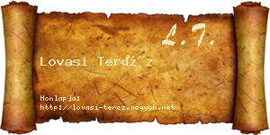 Lovasi Teréz névjegykártya